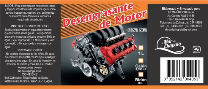 Desengrasante para Motor Concentrado